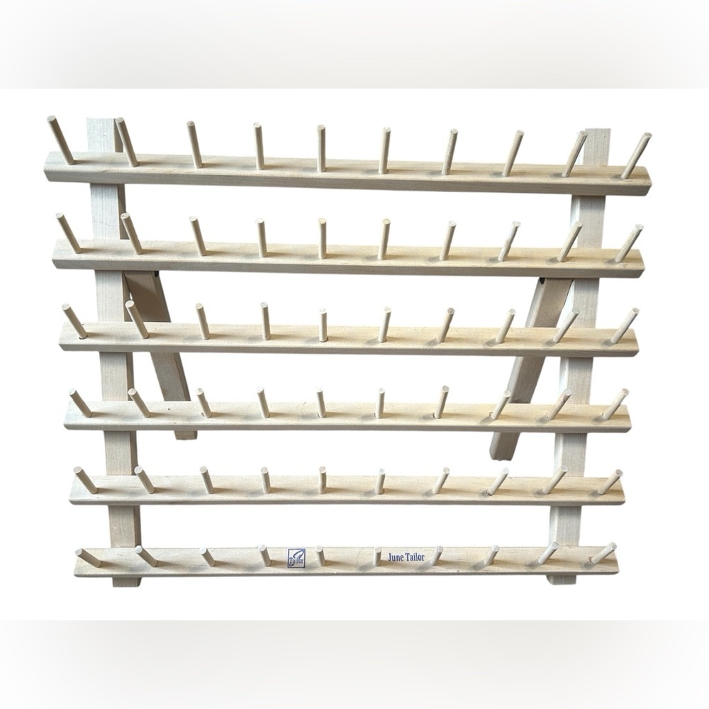 June Tailor Wooden Thread Rack 60 Spool Sewing Organizer Holder